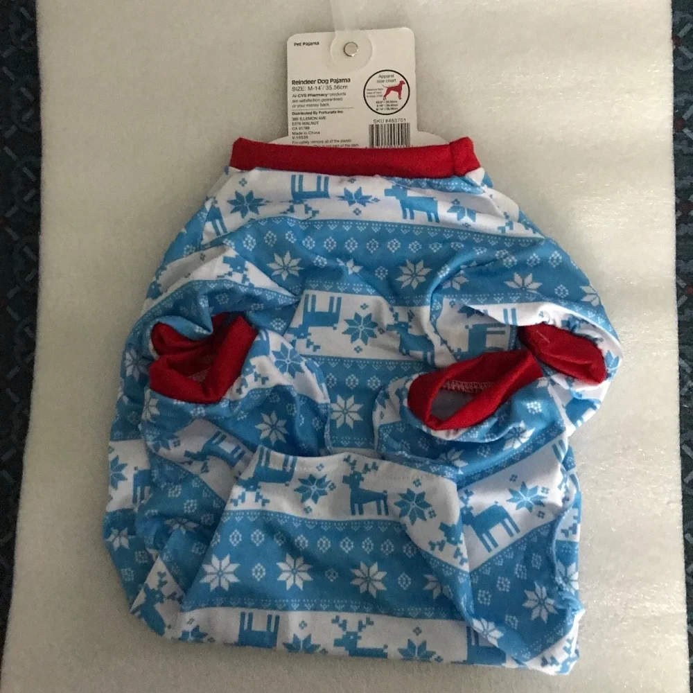 Pet Central Reindeer Dog Pajama NEW For sale Size M-14”/35.56cm